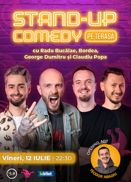 The Fool: Stand-up comedy pe terasă cu Bordea, Radu Bucălae, Claudiu Popa și George Dumitru