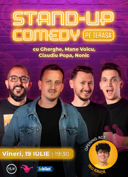 The Fool: Stand-up comedy pe terasă cu Gabriel Gherghe, Mane Voicu, Claudiu Popa și Bogdan Nonic