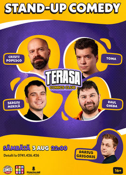Stand-up cu Toma, Cristi, Mirică și Raul pe Terasa ComicsClub!