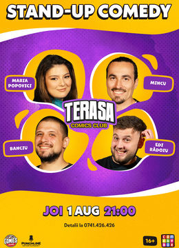 Stand-up cu Maria, Mincu, Banciu și Edi Radoiu pe Terasa ComicsClub!