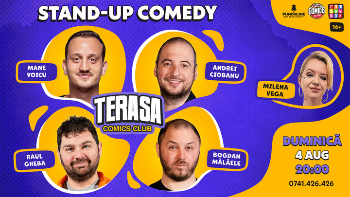 Stand-up cu Mane Voicu, Ciobanu, Raul și Mălăele pe Terasa ComicsClub!