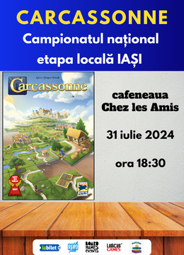 Iași: Concurs de Carcassonne Etapa Locala @Board Games Events