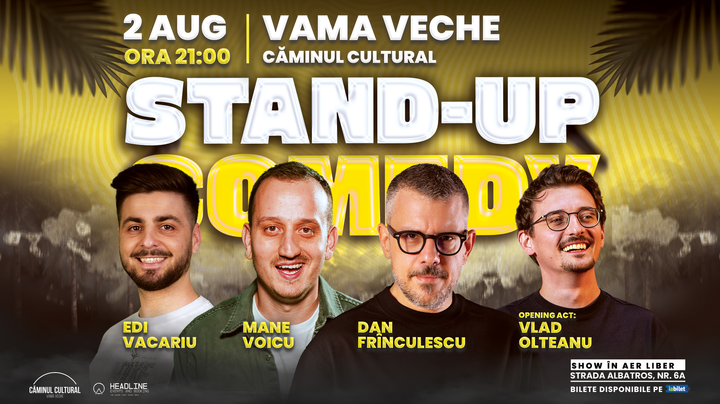 Vama Veche: Stand-Up Comedy în Vamă cu Dan Frînculescu, Edi Vacariu și Mane Voicu