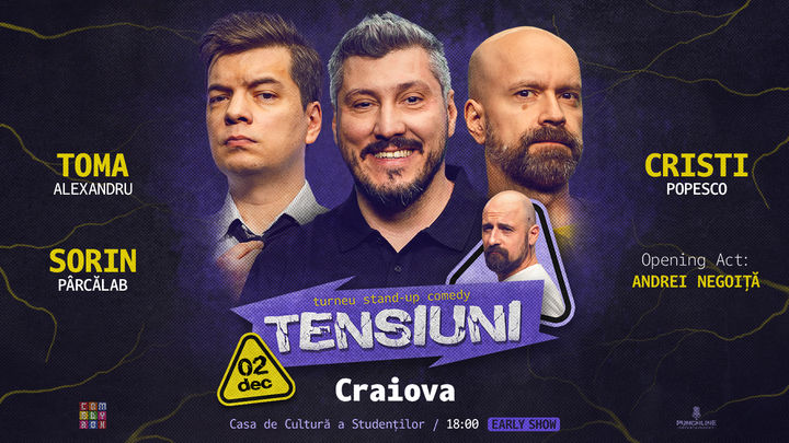 Craiova | Stand-up Comedy cu Toma, Cristi & Sorin Pârcălab