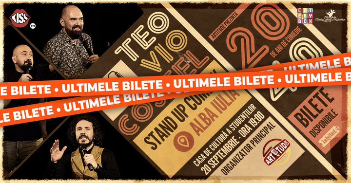 Alba Iulia: Teo, Vio și Costel - 20 de ani de comedie în 40 de orașe | Stand Up Comedy Show