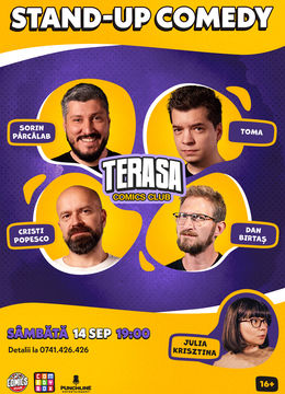 Stand-up cu Sorin, Toma, Cristi și Birtas pe Terasa ComicsClub!