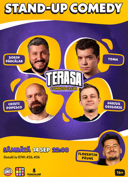 Stand-up cu Sorin, Toma, Cristi și Darius pe Terasa ComicsClub!