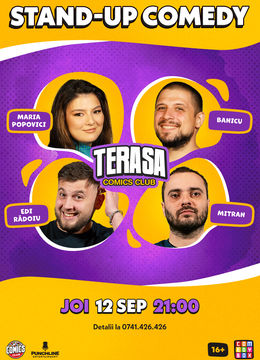 Stand-up cu Maria, Mitran, Banciu și Edi pe Terasa ComicsClub!