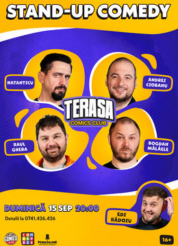 Stand-up cu Raul, Natanticu, Andrei Ciobanu și Mălăele pe Terasa ComicsClub!