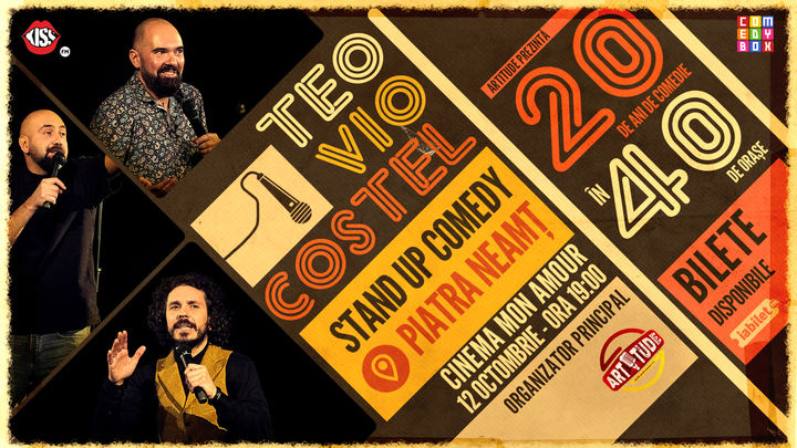 Piatra-Neamt: Teo, Vio și Costel - 20 de ani de comedie în 40 de orașe | Stand Up Comedy Show