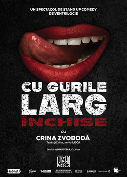 Cu gurile larg închise