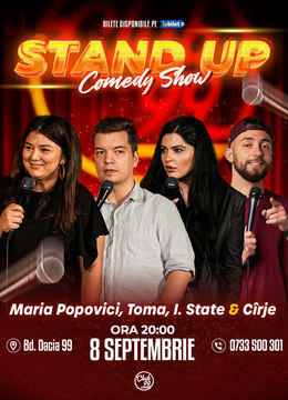 Stand up Comedy cu Maria Popovici, Toma, Ioana State & Cîrje la Club 99