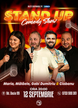 Stand up Comedy cu Maria Popovici, Mălăele, Gabi Dumitriu & Andrei Ciobanu la Club 99