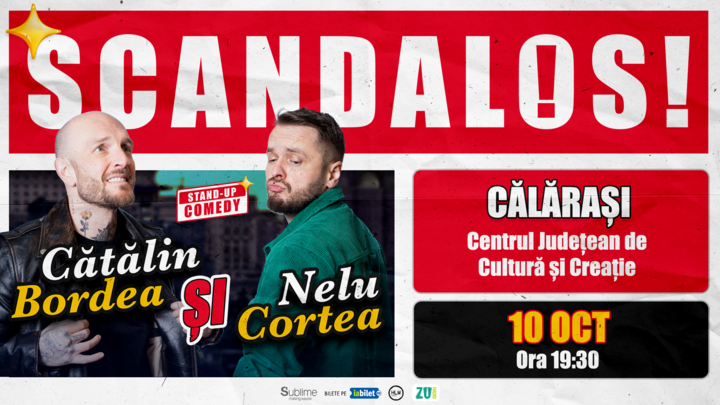 Calarasi: Stand-up Comedy cu Bordea, Cortea si Madalina Mihai