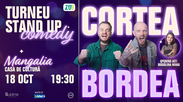 Mangalia: Stand-up Comedy cu Bordea, Cortea si Madalina Mihai