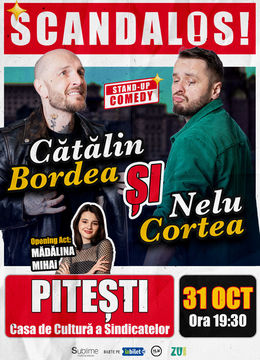 Pitesti: Stand-up Comedy cu Bordea, Cortea si Madalina Mihai