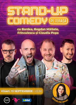 The Fool: Stand-up comedy pe terasă cu Bordea, Frînculescu, Bogdan Mălăele și Claudiu Popa