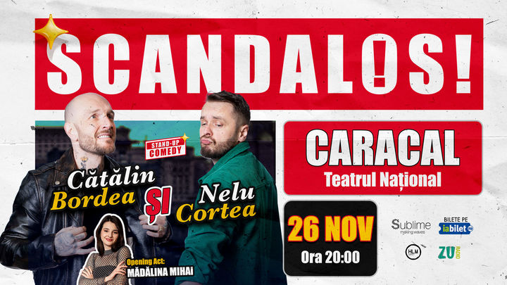 Caracal: Stand-up Comedy cu Bordea, Cortea si Madalina Mihai ORA 20:00