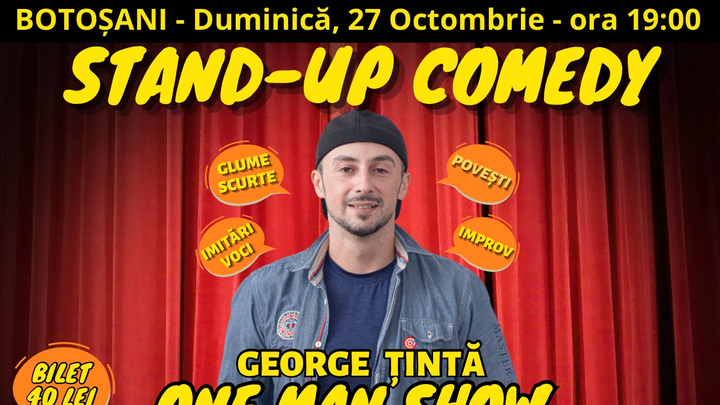 BOTOȘANI: Stand-up Comedy cu George Țintă @ GRAND IRISH PUB