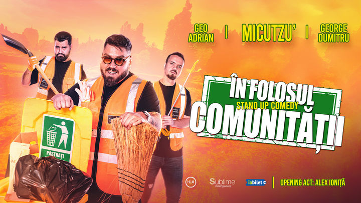 Zaragoza: Stand-up Comedy cu Micutzu, Geo Adrian si George Dumitru - “IN FOLOSUL COMUNITATII” - ora 18:00