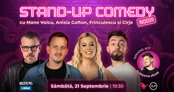 The Fool: Stand-up comedy cu Anisia Gafton, Mane Voicu, Frînculescu și Cîrje