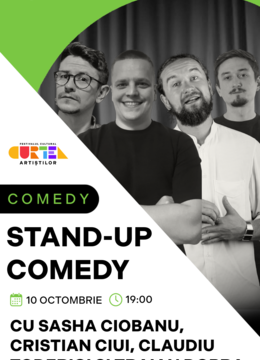 Zalău: Show de stand up comedy cu Sasa Ciobanu, Cristi Ciui, Claudiu Toderici si Traian Dobra