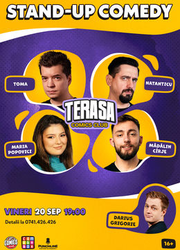 Stand-up cu Toma, Maria, Natanticu și Cîrje pe Terasa ComicsClub!