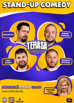 Stand-up cu Ciobanu, Raul, Natanticu și Mălăele pe Terasa ComicsClub!