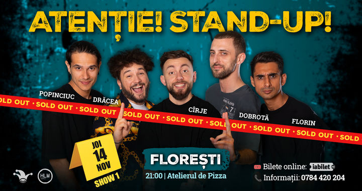 Florești: Stand-up comedy cu Drăcea, Cîrje, Dobrotă, Popinciuc si Florin