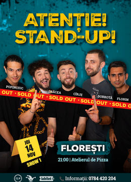 Florești: Stand-up comedy cu Drăcea, Cîrje, Dobrotă, Popinciuc si Florin