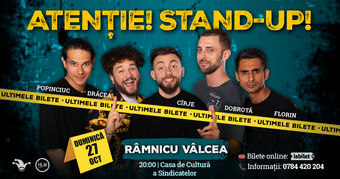 Valcea: Stand-up comedy cu  Drăcea, Cîrje, Florin, Dobrotă și Popinciuc