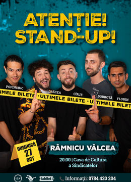 Valcea: Stand-up comedy cu Drăcea, Cîrje, Dobrotă, Popinciuc si Florin