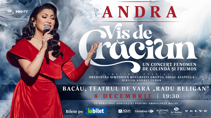 Bacau: Concert Andra - Vis de Craciun