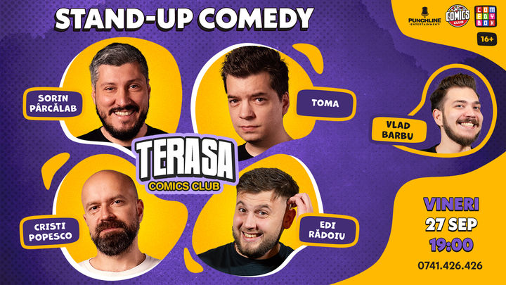 Stand-up cu Sorin, Toma, Cristi și Edi pe Terasa ComicsClub!