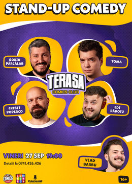 Stand-up cu Sorin, Toma, Cristi și Edi pe Terasa ComicsClub!