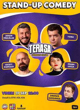 Stand-up cu Sorin, Toma, Cristi și Luiza pe Terasa ComicsClub!