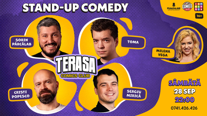 Stand-up cu Sorin, Toma, Cristi și Mirică pe Terasa ComicsClub!