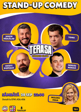 Stand-up cu Sorin, Toma, Cristi și Mirică pe Terasa ComicsClub!