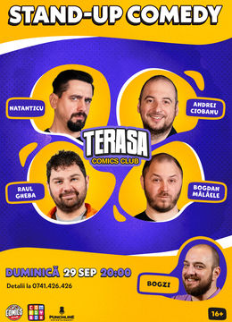 Stand-up cu Raul, Natanticu, Ciobanu și Mălăele pe Terasa ComicsClub!