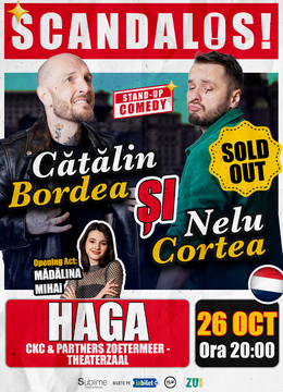 HAGA: Stand-up Comedy cu Bordea, Cortea si Madalina Mihai - ORA 20:00