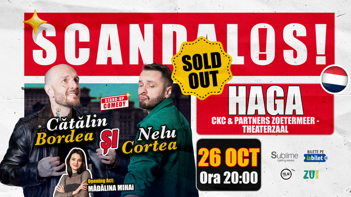 Haga: Stand-up Comedy cu Bordea, Cortea si Madalina Mihai - ORA 20:00