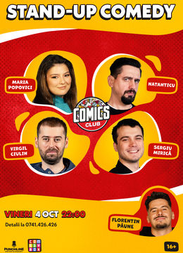 Stand-up cu Maria, Natanticu, Mirică și Virgil la ComicsClub!