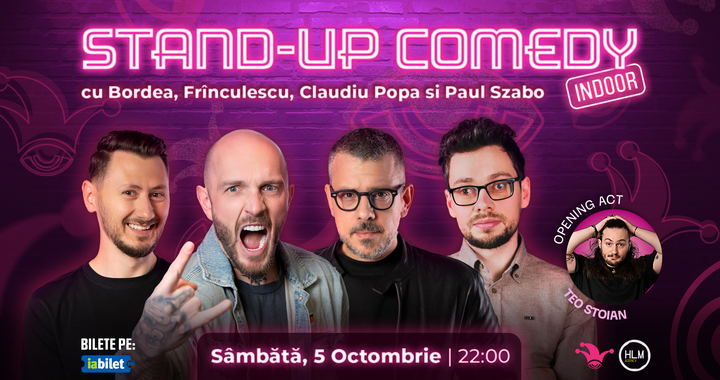 The Fool: Stand-up comedy cu Bordea, Frînculescu, Claudiu Popa și Paul Szabo