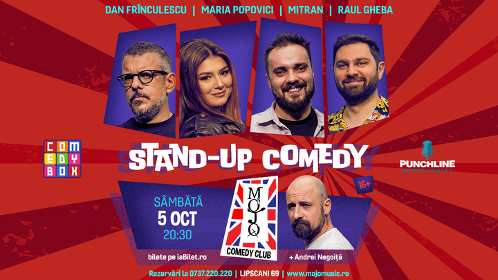 Stand-up Comedy cu Maria Popovici, Frîncu, Mitran și Raul Gheba