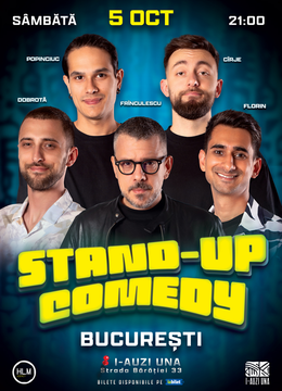 București: Stand-up comedy cu Frînculescu, Cîrje, Florin, Dobrotă și Popinciuc