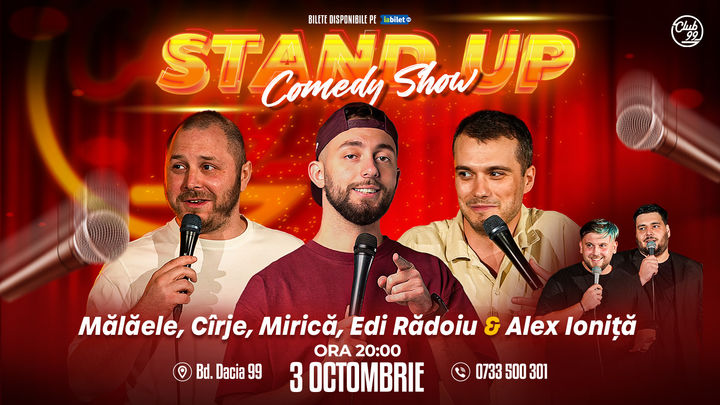 Stand up Comedy cu Mălăele, Cîrje, Mirică - Alex Ioniță & Edi Rădoiu