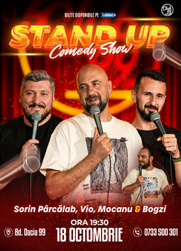 Stand up Comedy cu Sorin Pârcălab, Vio, Mocanu - Bogzi la Club 99