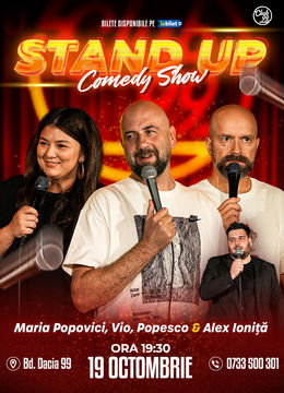 Stand up Comedy cu Maria Popovici, Vio, Popesco - Alex Ioniță la Club 99