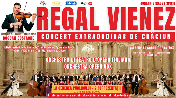 Suceava: Regal Vienez - Concert Extraordinar De Crăciun ora 17:30