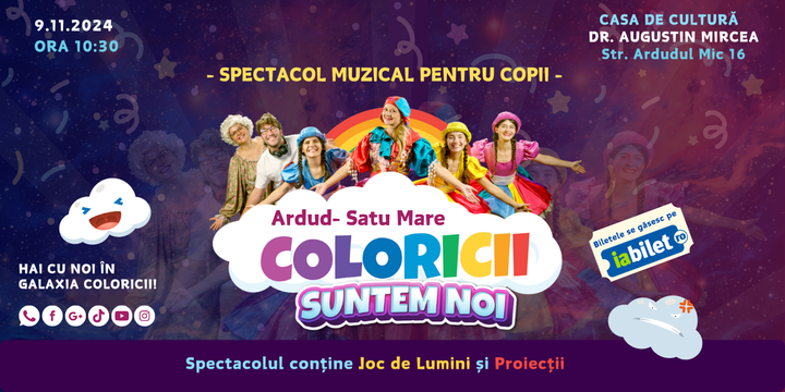 Ardud: “Coloricii suntem noi” – Spectacol muzical pentru copii